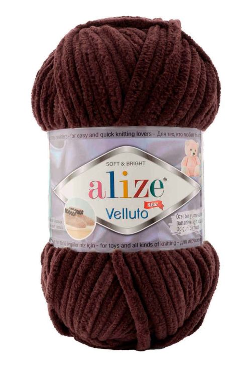 Alize Velluto 933 - bordovo-hnedá