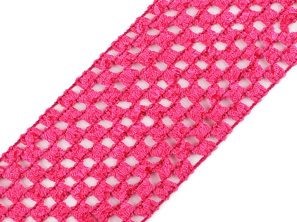 Sieťovaná guma s jemným leskom - pink