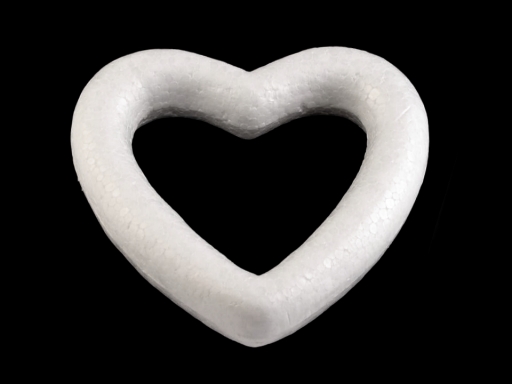 Srdce polystyrén 10,5x11 cm
