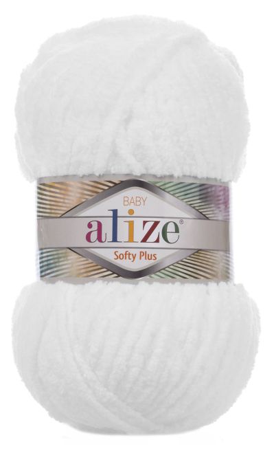 Alize Softy Plus 55 - snehovo biela