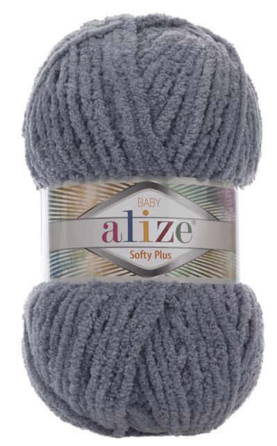 Alize Softy Plus 87 - tmavá šedá