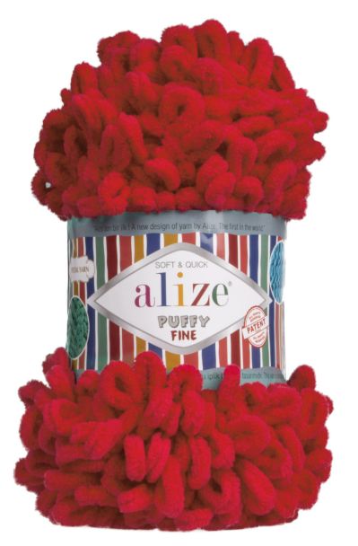 Alize Puffy Fine 56 - červená