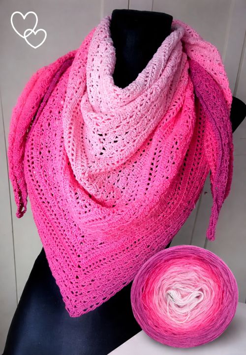 3 nitka Cherubínka Pink Ombre 1000 m