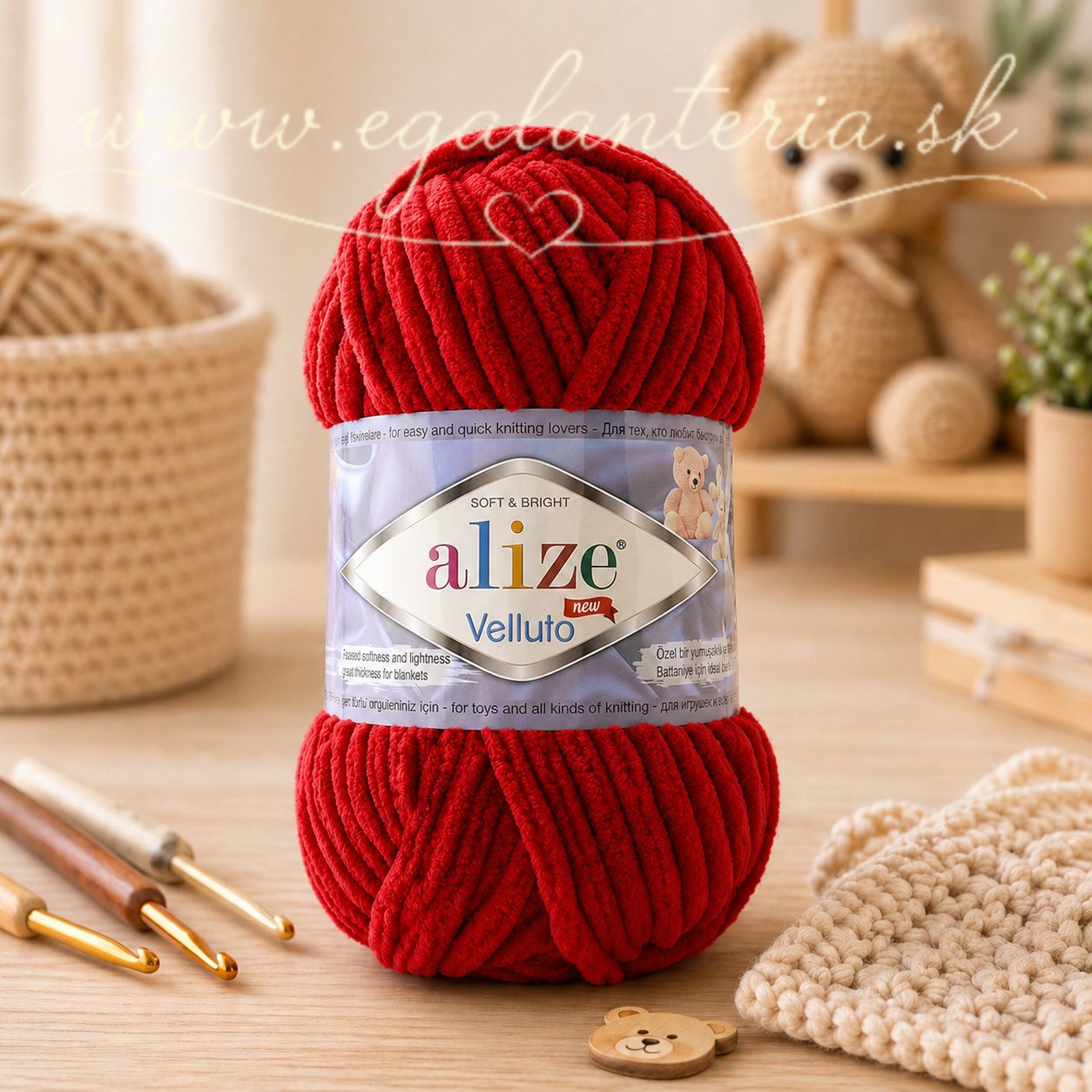Alize Velluto 56 - červená