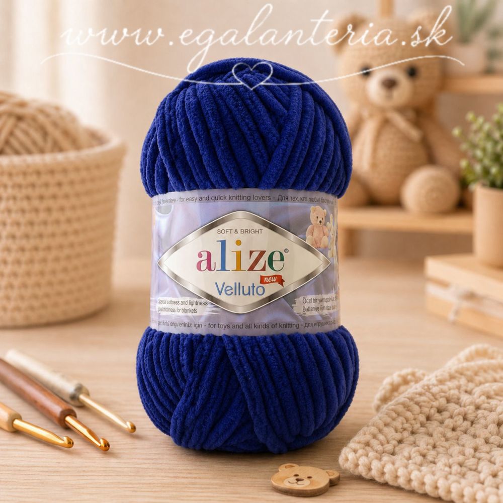 Alize Velluto 360 - tmavomodrá