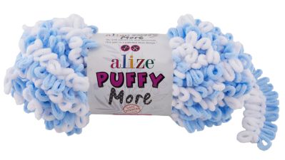 Alize Puffy MORE 6266 - modrá a biela