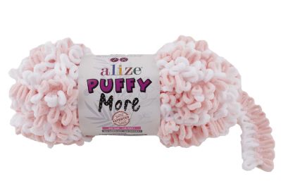 Alize Puffy MORE 6272 - lososová a biela