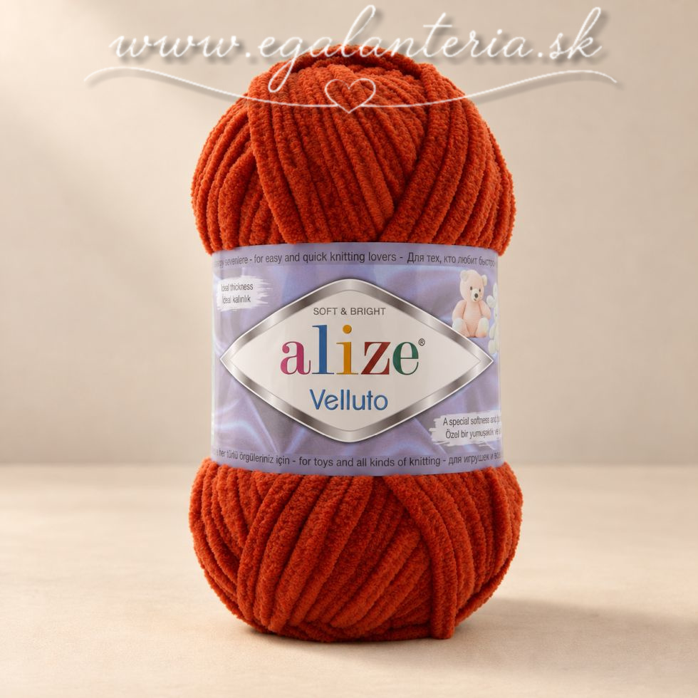 Alize Velluto 36 - tehlová