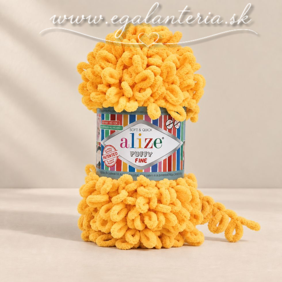 Alize Puffy Fine 216 - žltá