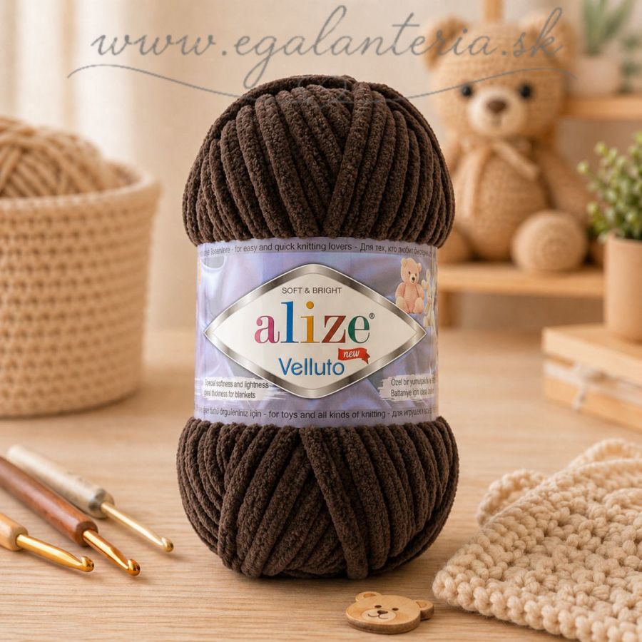 Alize Velluto 26 - tmavá čokoláda