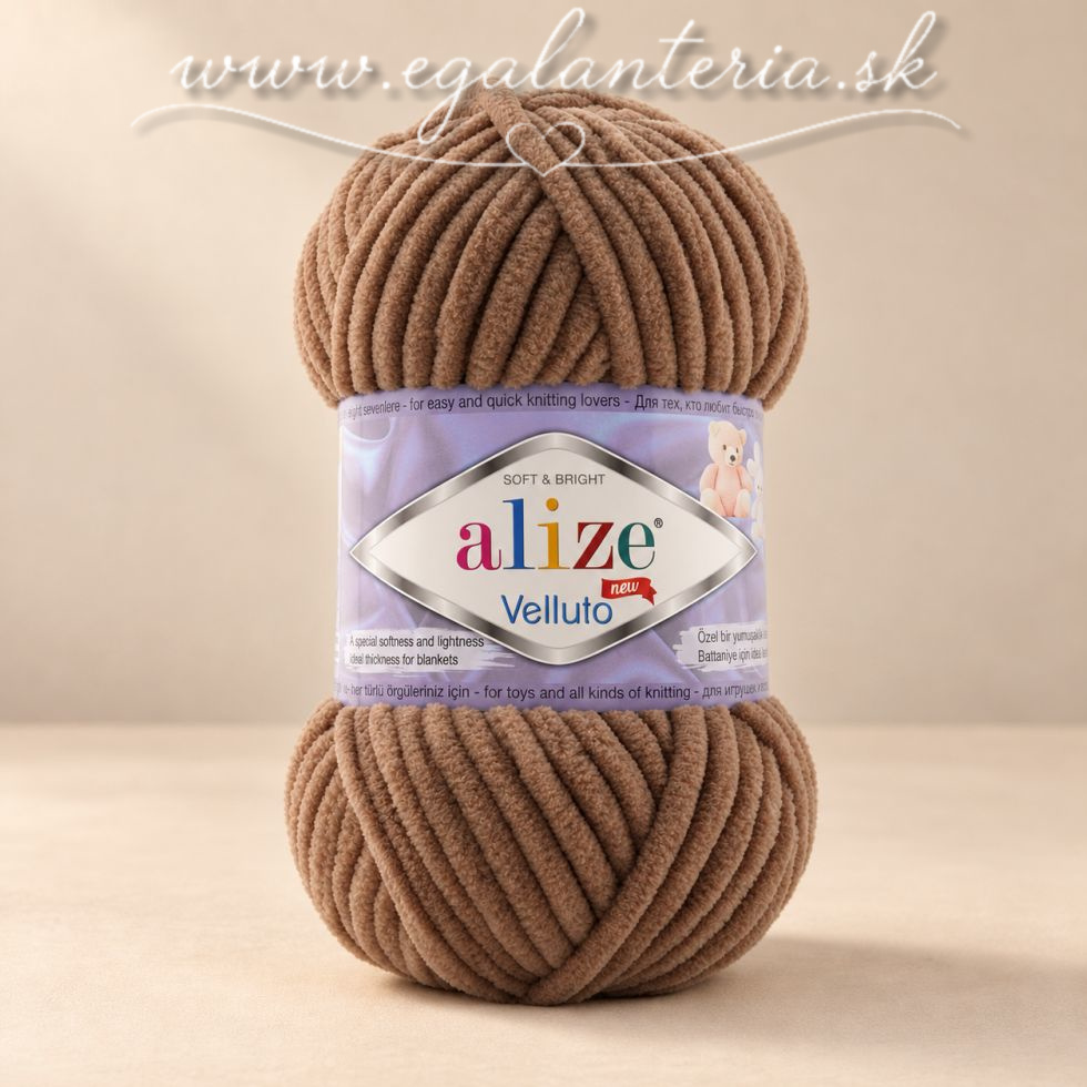 Alize Velluto 466 - hnedá