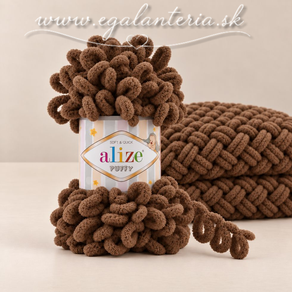 Alize Puffy 466 - hnedá