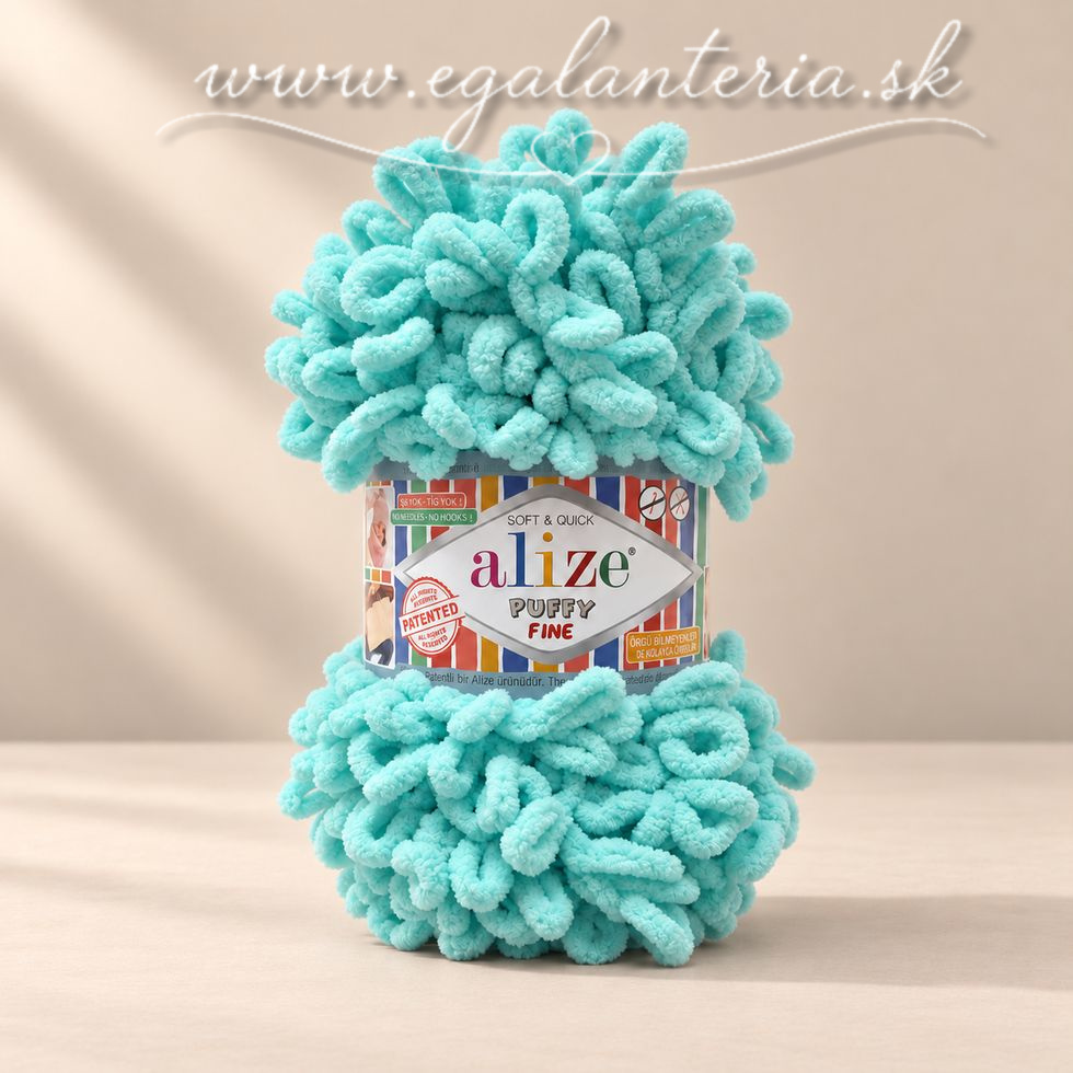 Alize Puffy Fine 287 - modrá