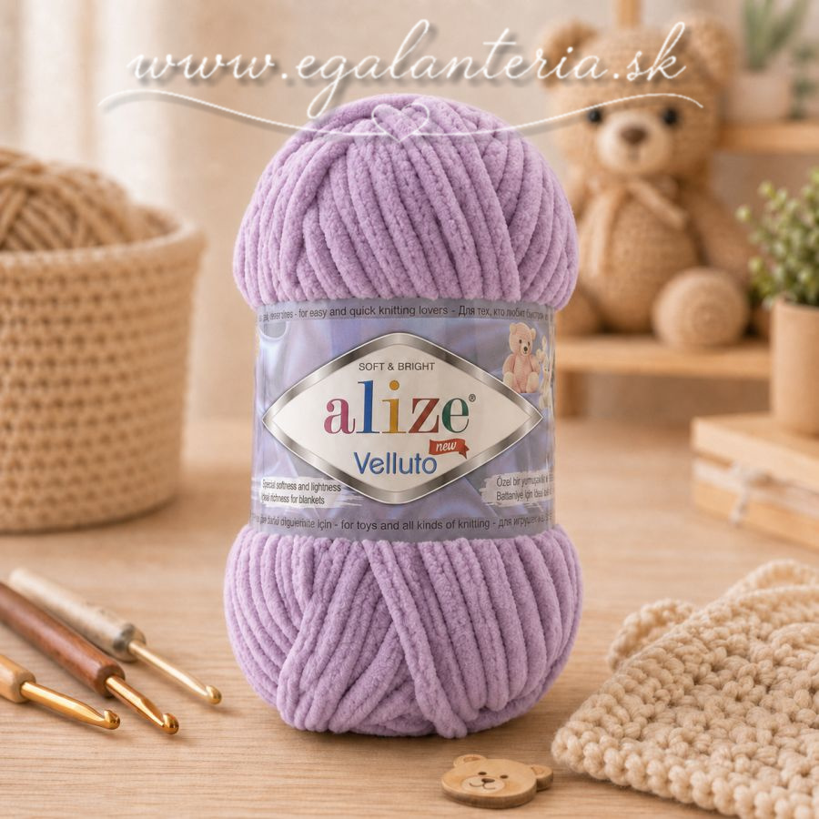 Alize Velluto 27 - fialová