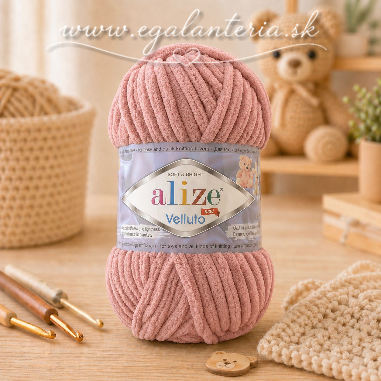 Alize Velluto 161 - staroružová