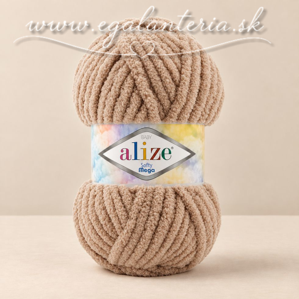 Alize Softy Mega 617 - hnedá