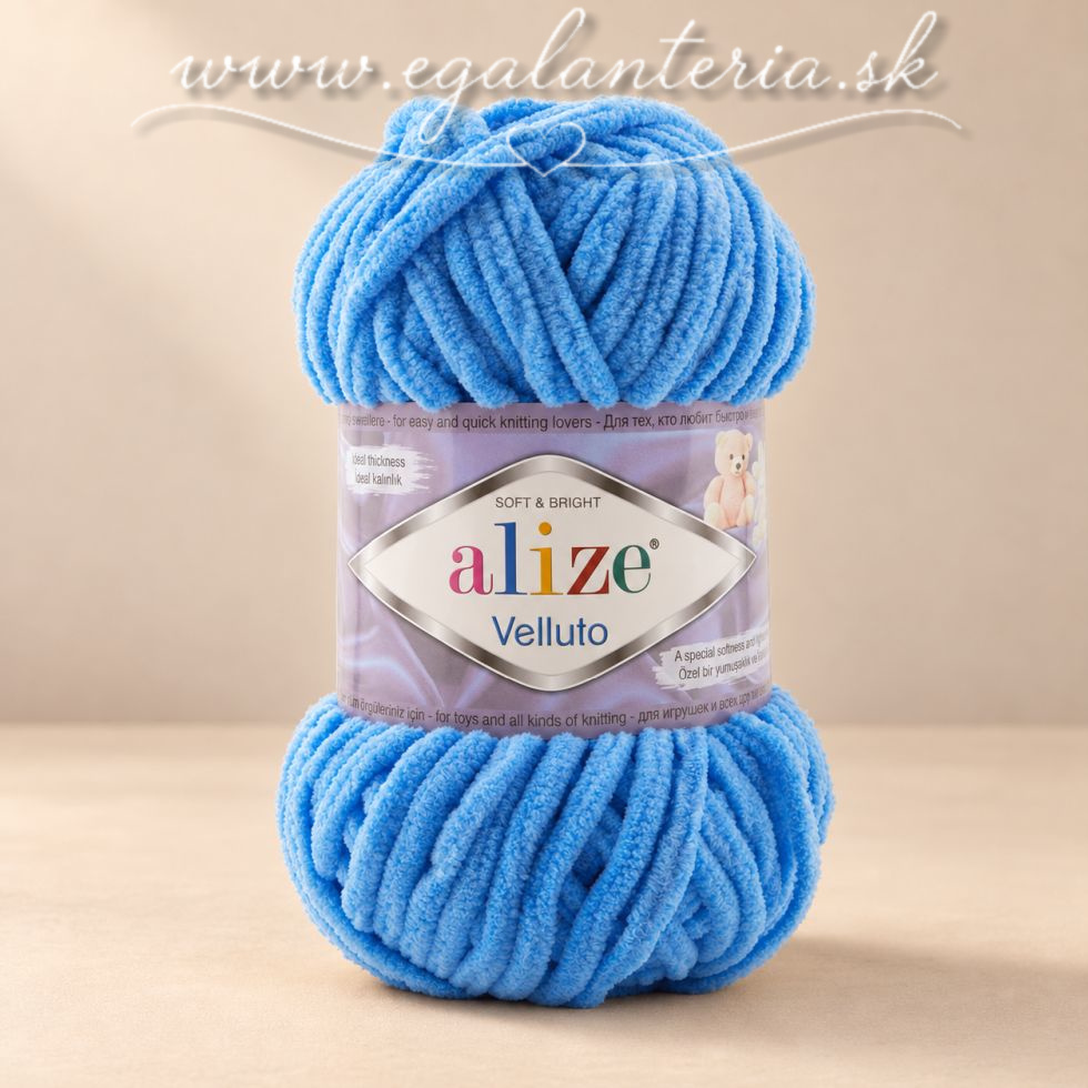 Alize Velluto 289 - nebeská modrá