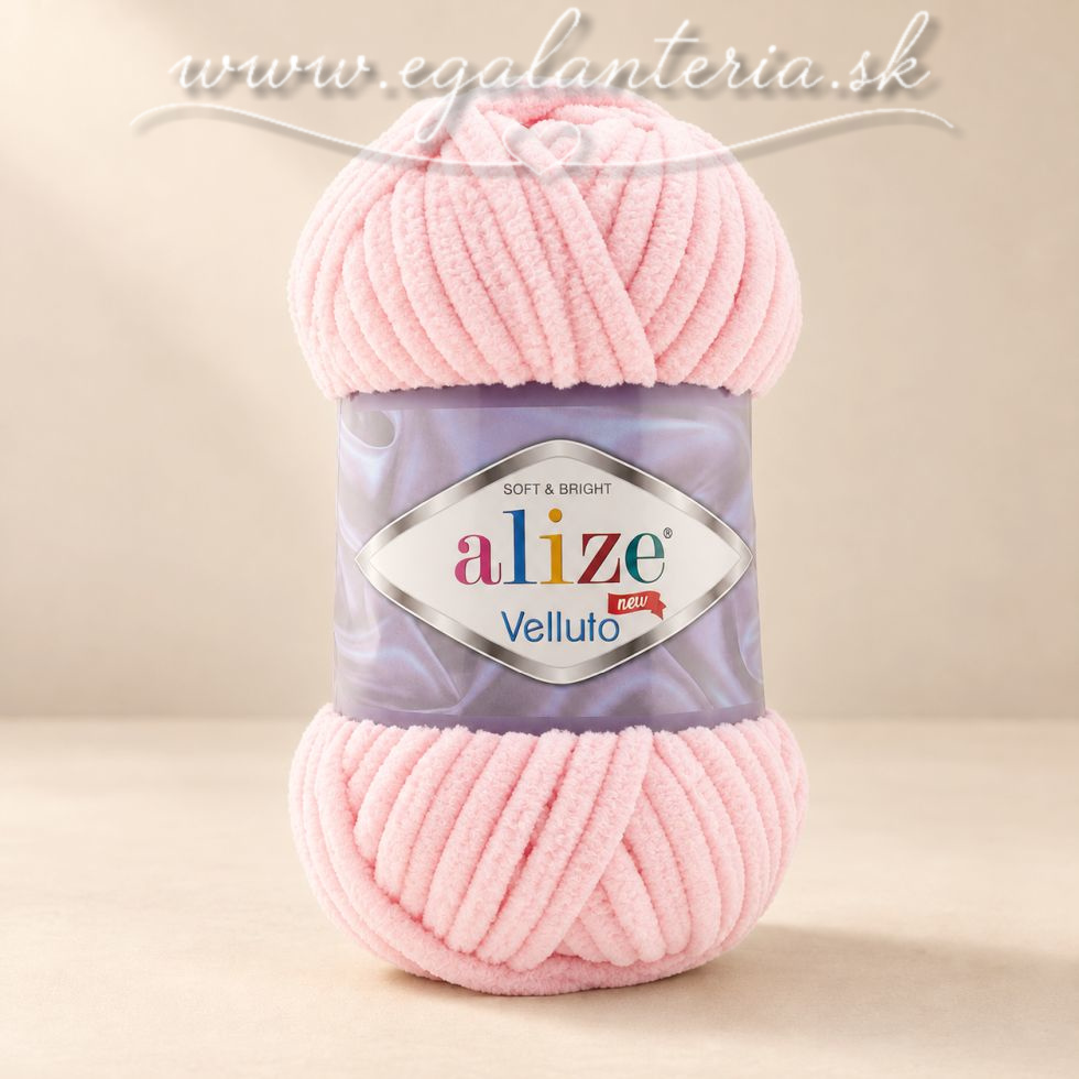 Alize Velluto 639 - svetlá babyružová
