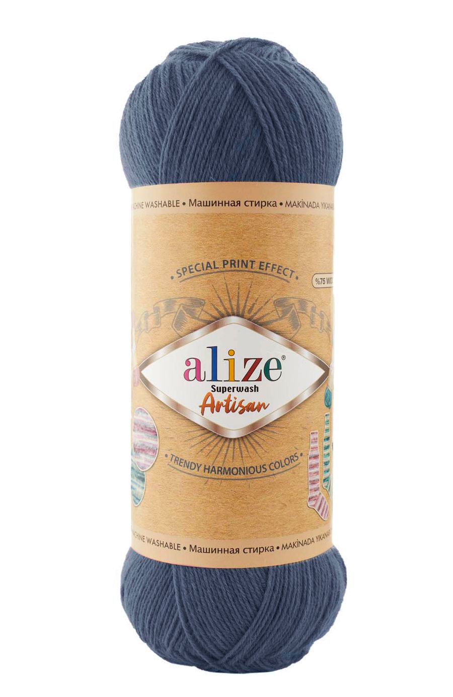 Alize Superwash Artisan 370 - jeansová