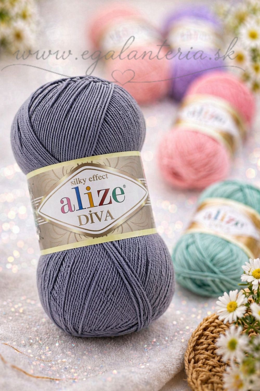 Alize Diva 348 - sivá