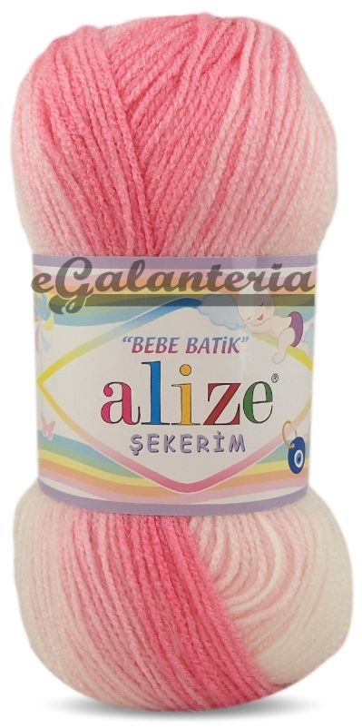 Sekerim Bebe Batik 2126 - ružová a biela