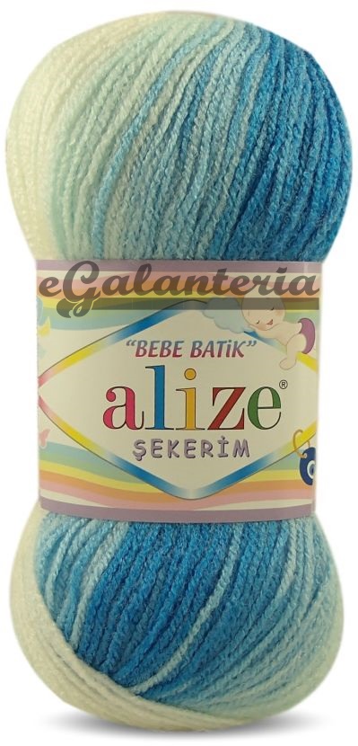 Sekerim Bebe Batik 2130 - modrá a biela