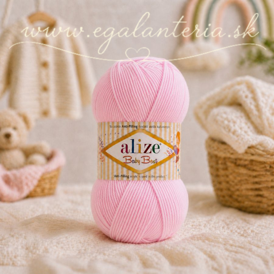 Alize Baby Best 185 - baby ružová