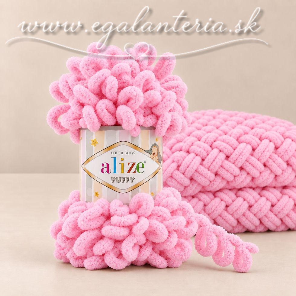Alize Puffy 185 - baby ružová