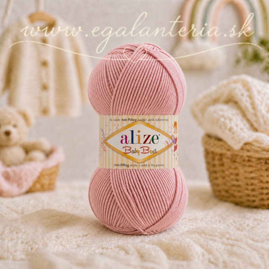 Alize Baby Best 161 - pudrová ružová