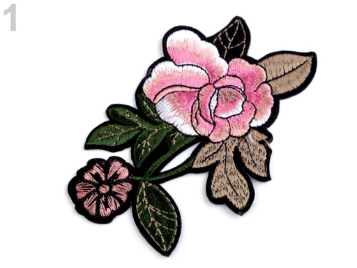 Nažehlovačka - ružová ruža