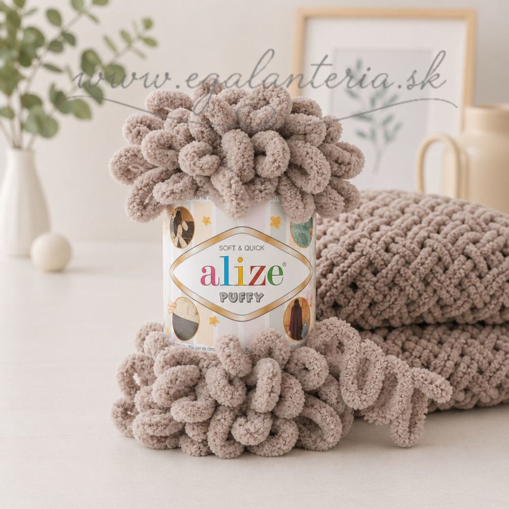 Alize Puffy 530 - tmavá béžová