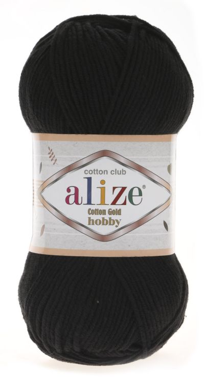 Alize Cotton Hobby 60 - čierna