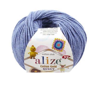 Alize Cotton Gold Hobby NEW 374 - modrá melánž
