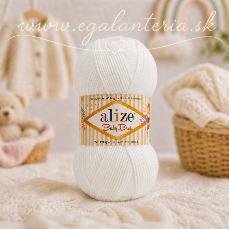 Alize Baby Best 450 - perlová biela