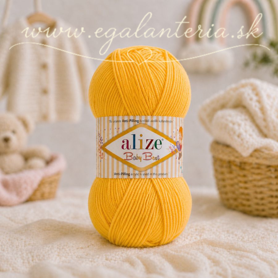 Alize Baby Best 216 - tmavá žltá