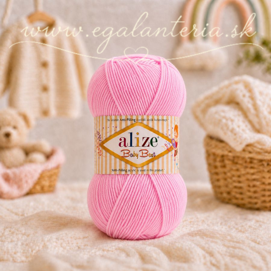 Alize Baby Best 191 - ružová