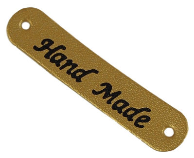 Handmade štítok zlatý