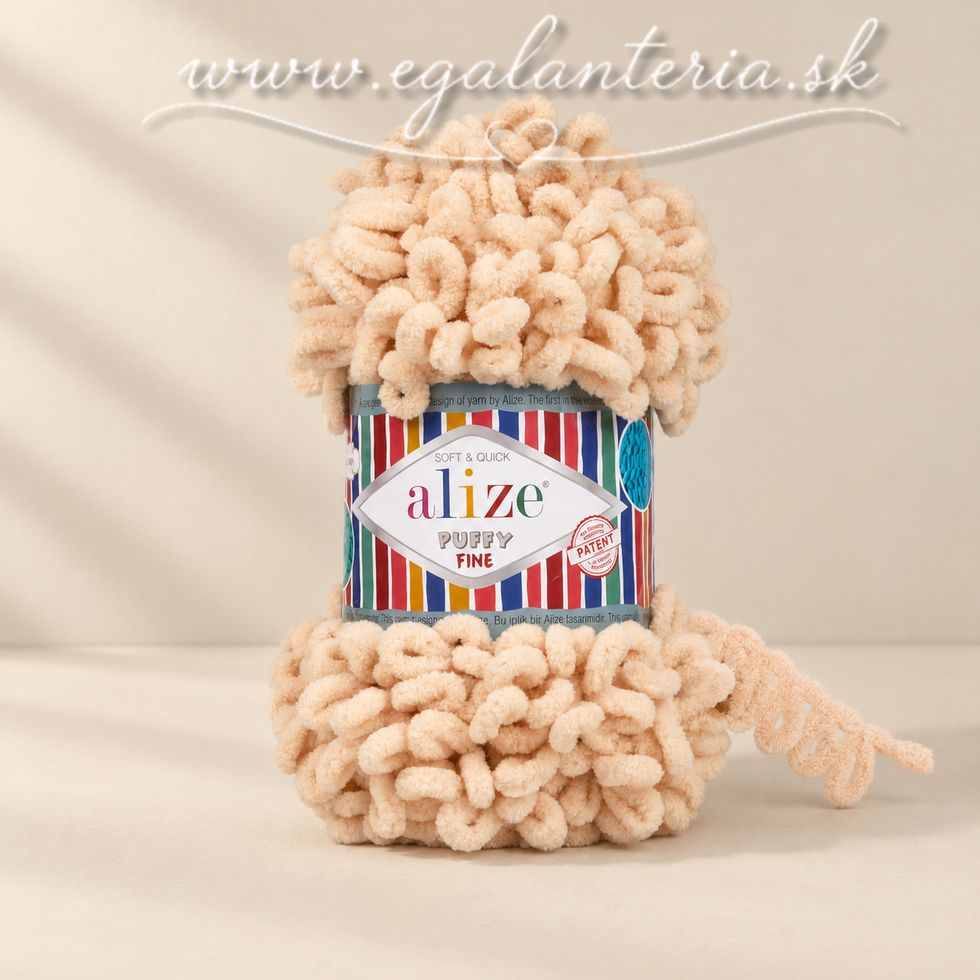 Alize Puffy Fine 310 - béžová medová