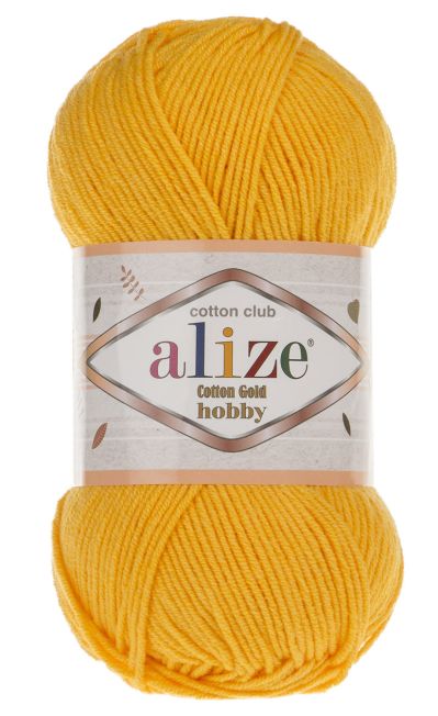 Alize Cotton Hobby 216 - tmavá žltá