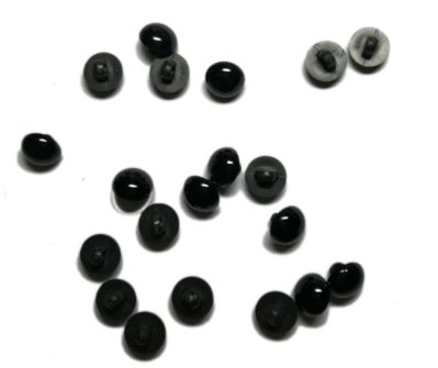 Oči čierne - gombík 10 mm