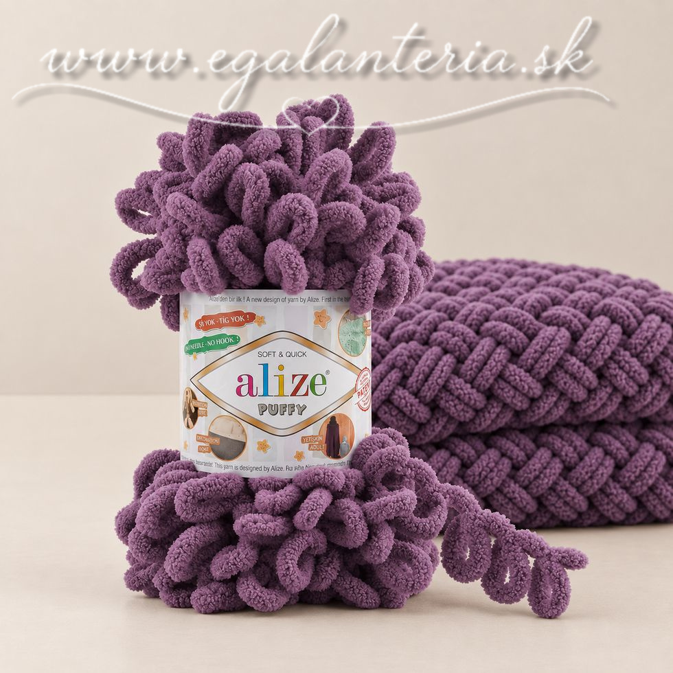 Alize Puffy 437 - tmavá levanduľa