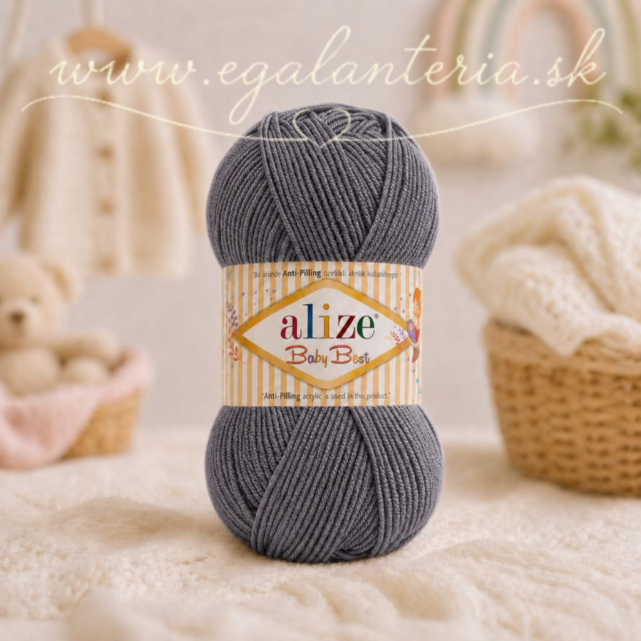 Alize Baby Best 119 - oceľovo sivá