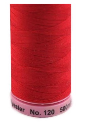 Niť - červená 500 m polyesterová