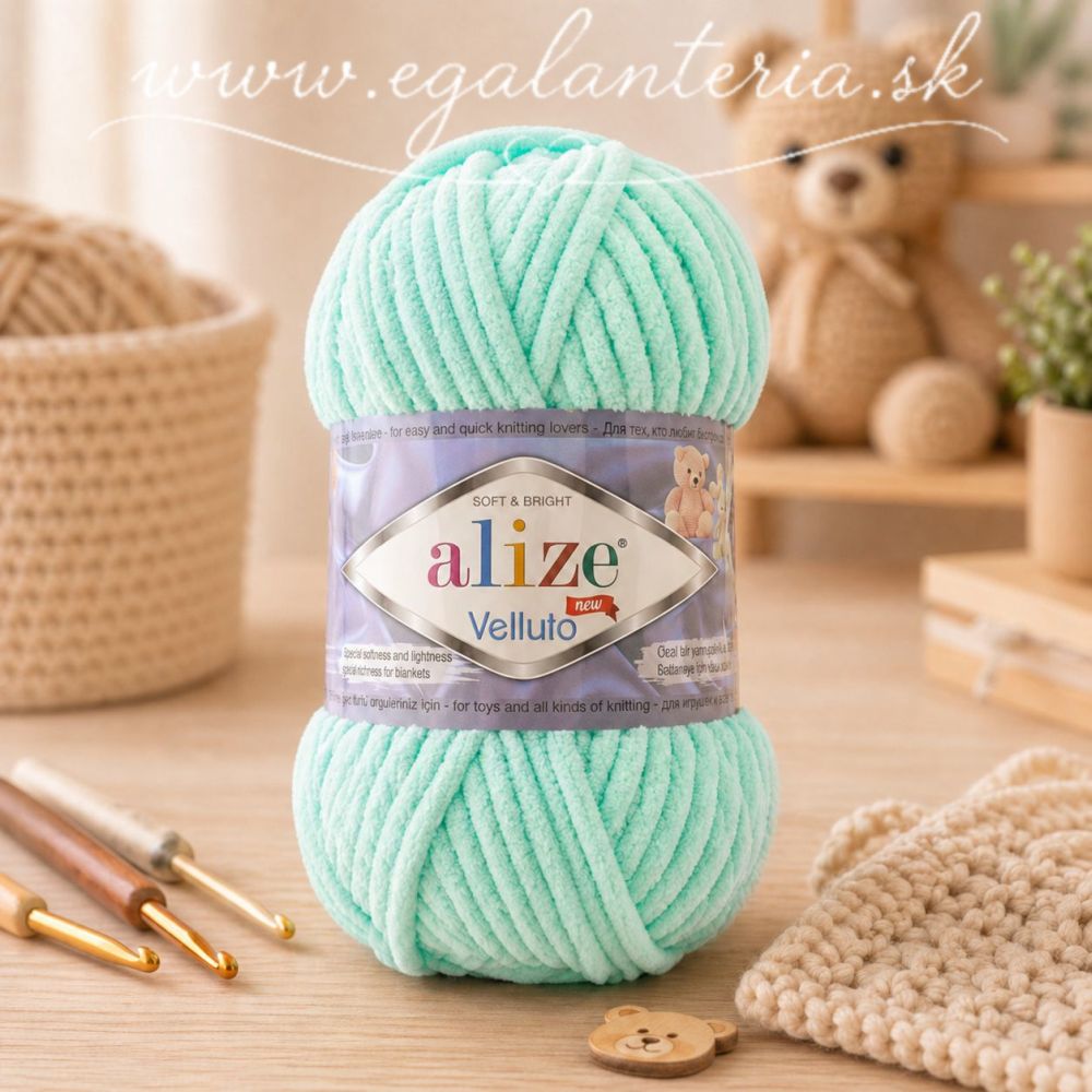 Alize Velluto 19 - mentolová