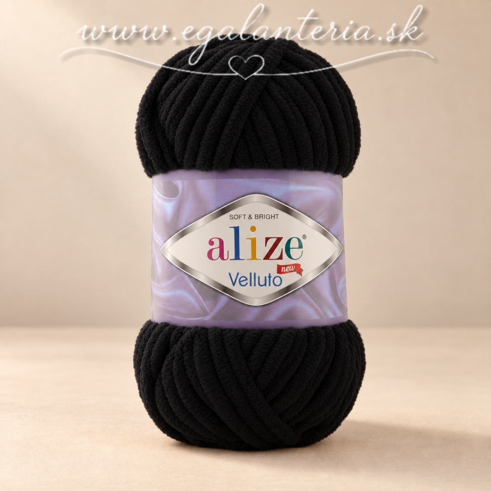 Alize Velluto 60 - čierna