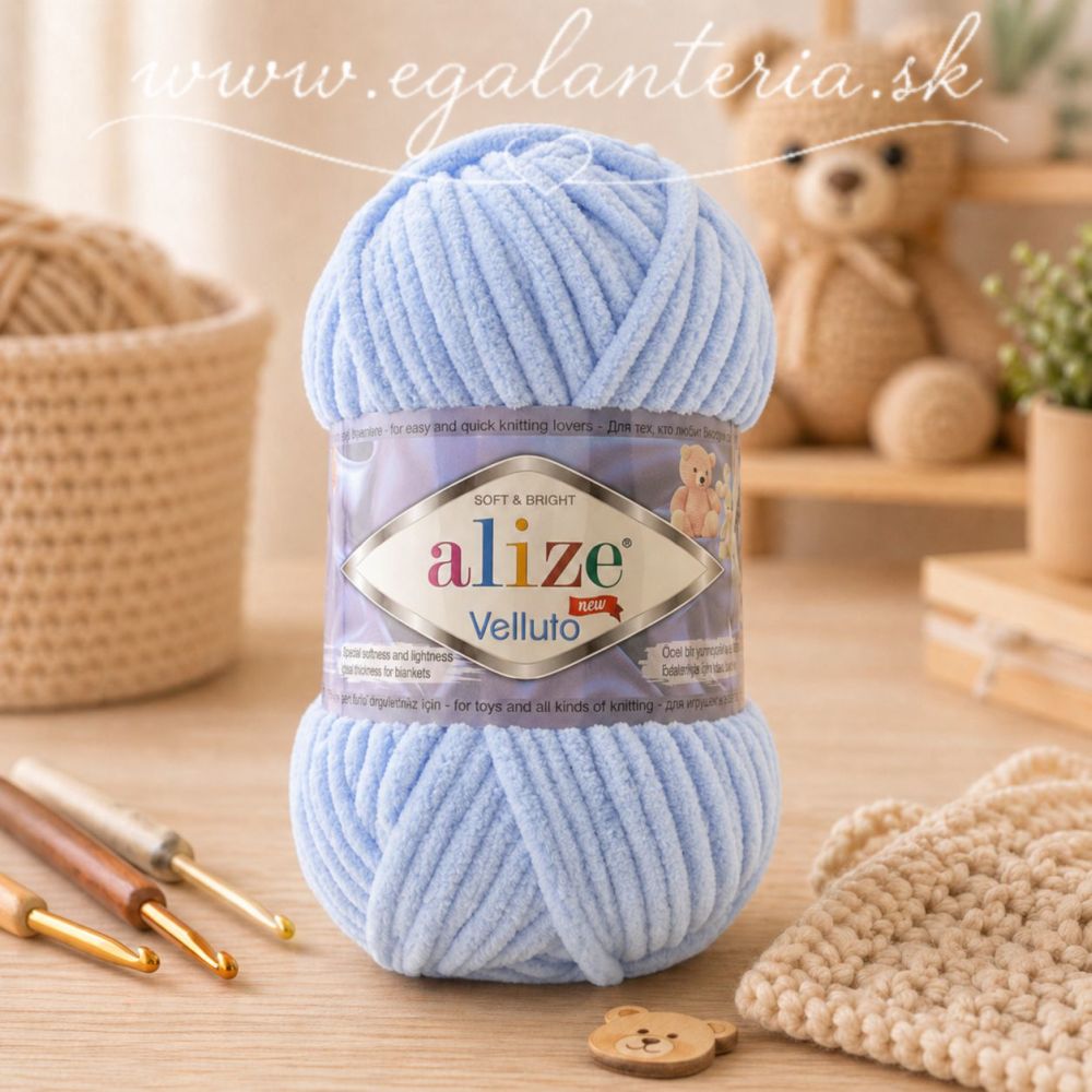 Alize Velluto 218 - baby modrá
