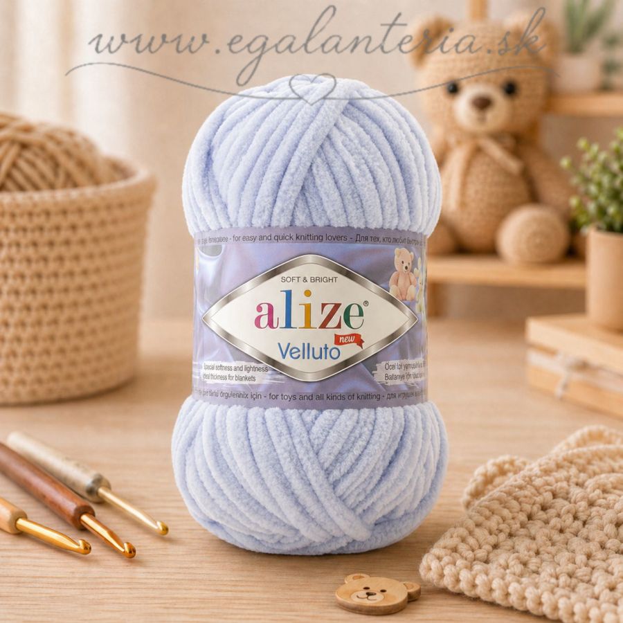Alize Velluto 416 - šedá