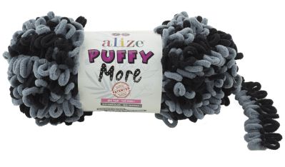 Alize Puffy MORE 6284 - šedá a čierna