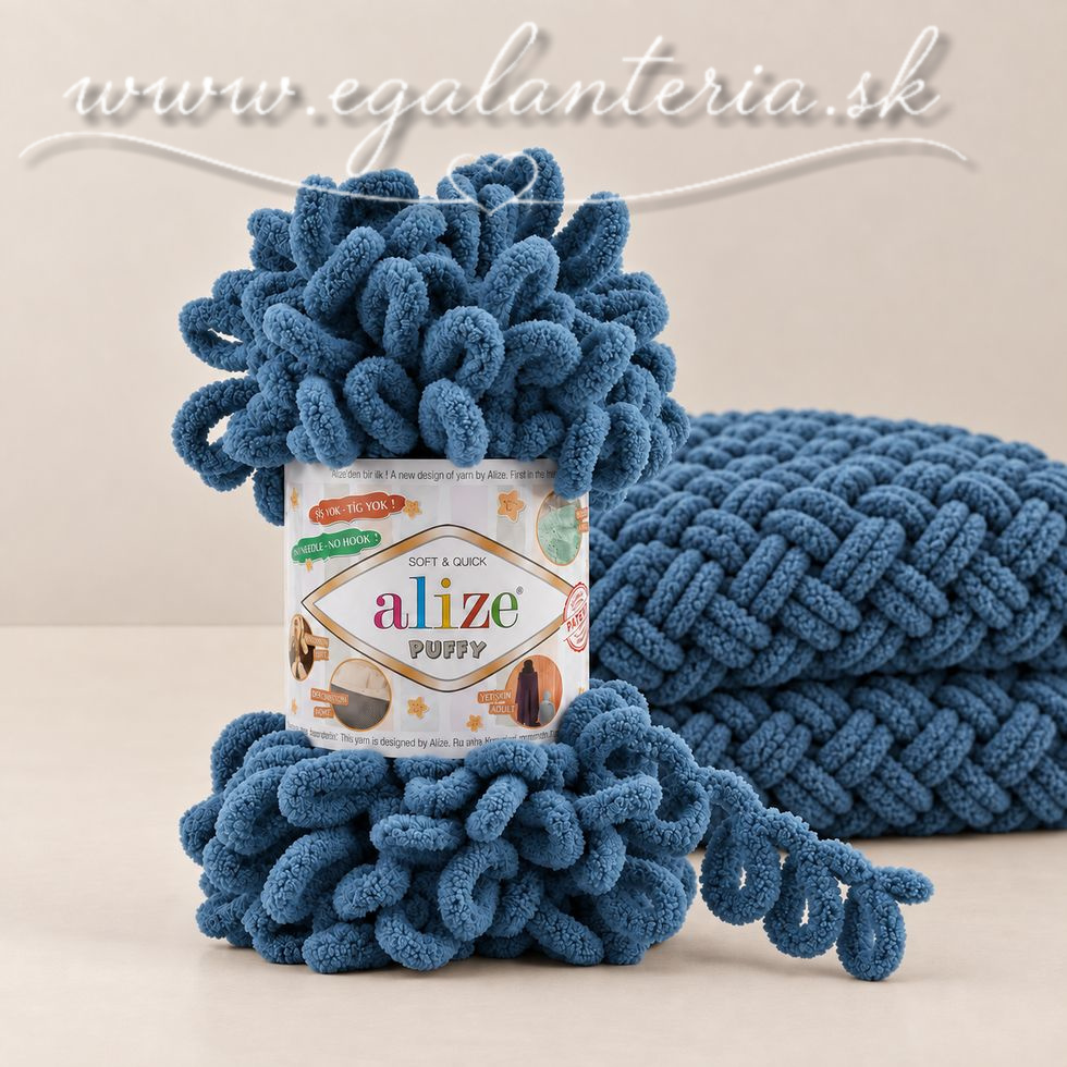 Alize Puffy 637 - indigo modrá