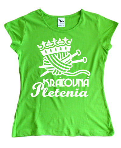 Kráľovná pletenia - zelené tričko